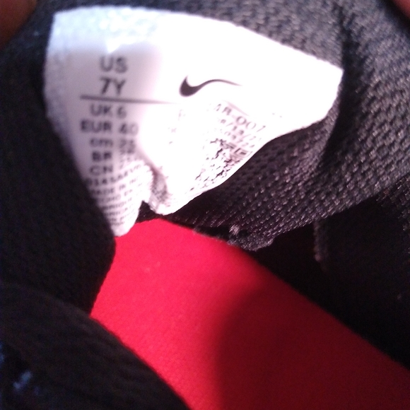 Nike Court Borough Low "2" Black University Red White 7Y Womens 8.5 - Picture 5 of 7